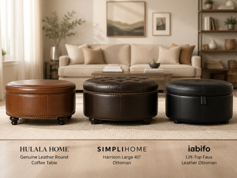 8 Best Leather Ottoman Coffee Tables of 2026