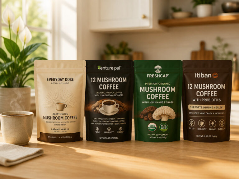 6 Best Mushroom Coffees for Bloating 2026