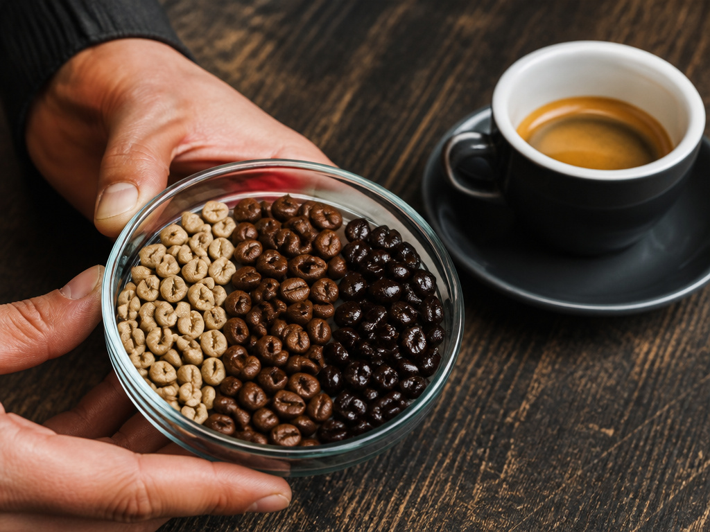 Choosing coffee beans for doppio: light, medium, and dark roast comparison.