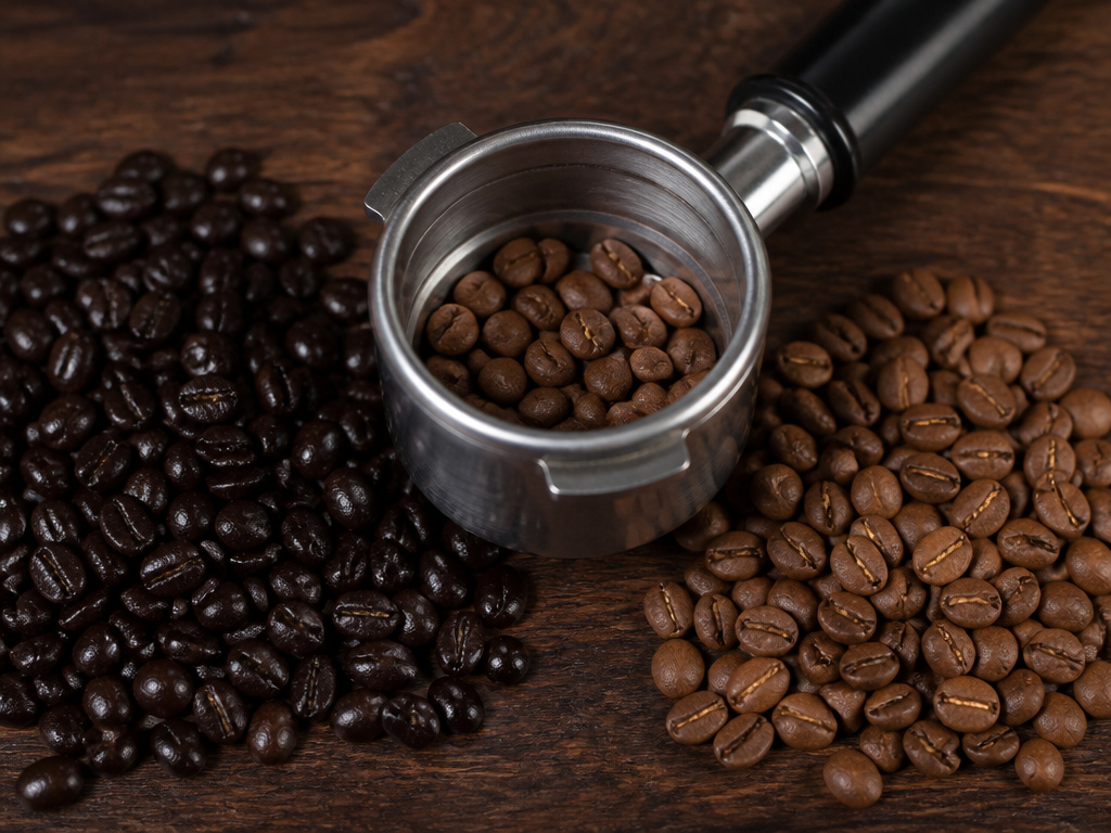 Choosing dark and light roast coffee beans for cold brew espresso hybrid.