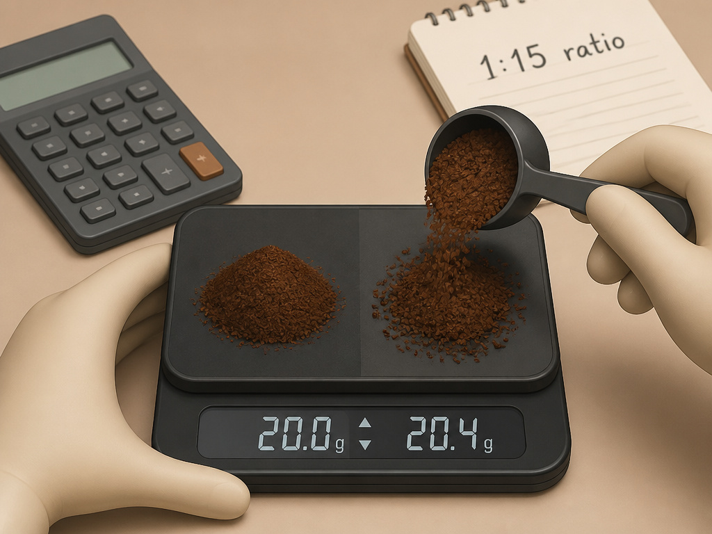 Common coffee ratio mistakes: using a tablespoon versus a scale for measurement