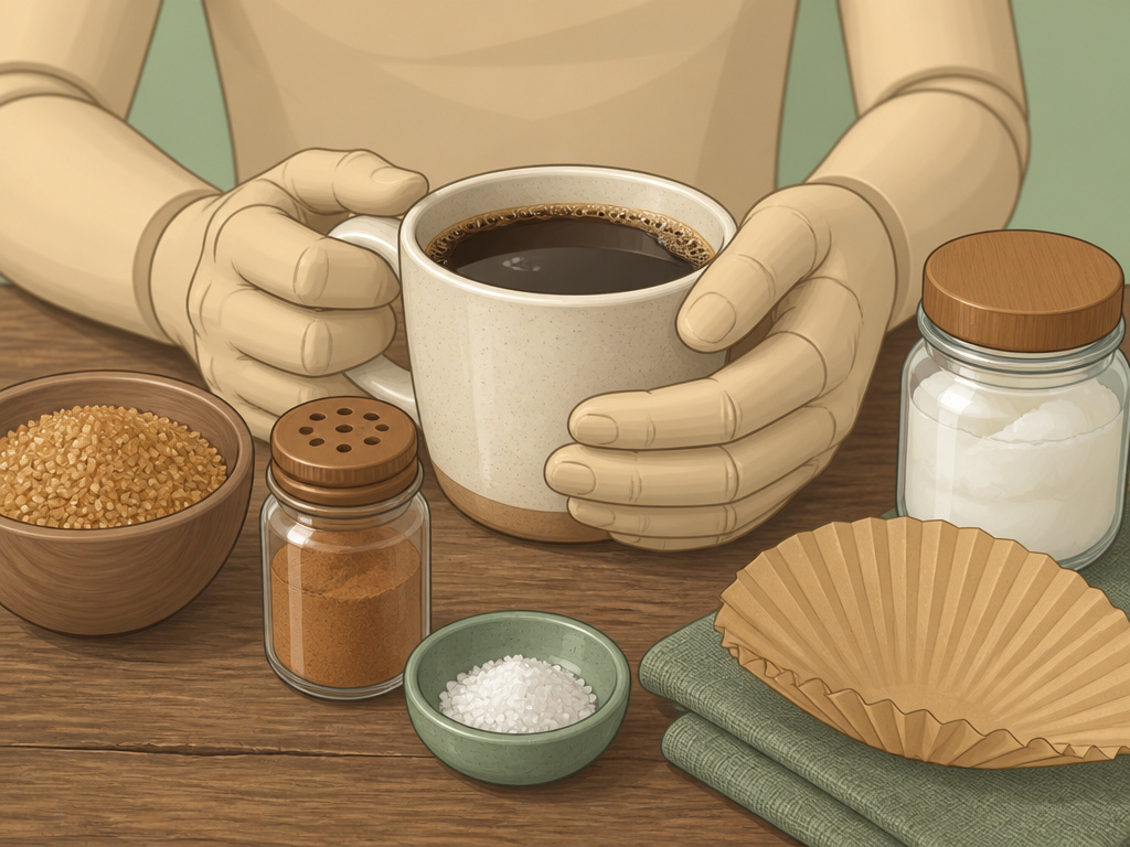 Fixing weak, bitter, or gritty coffee without a machine using simple household items.