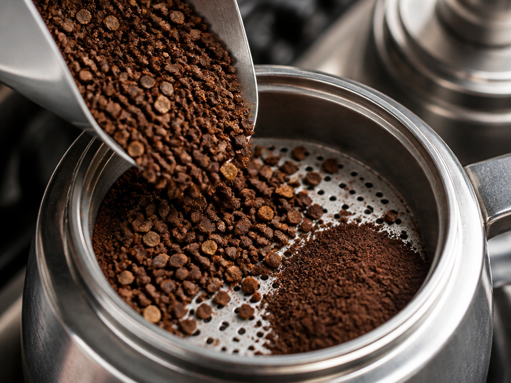 Coarse versus fine coffee grind size for percolator brewing comparison