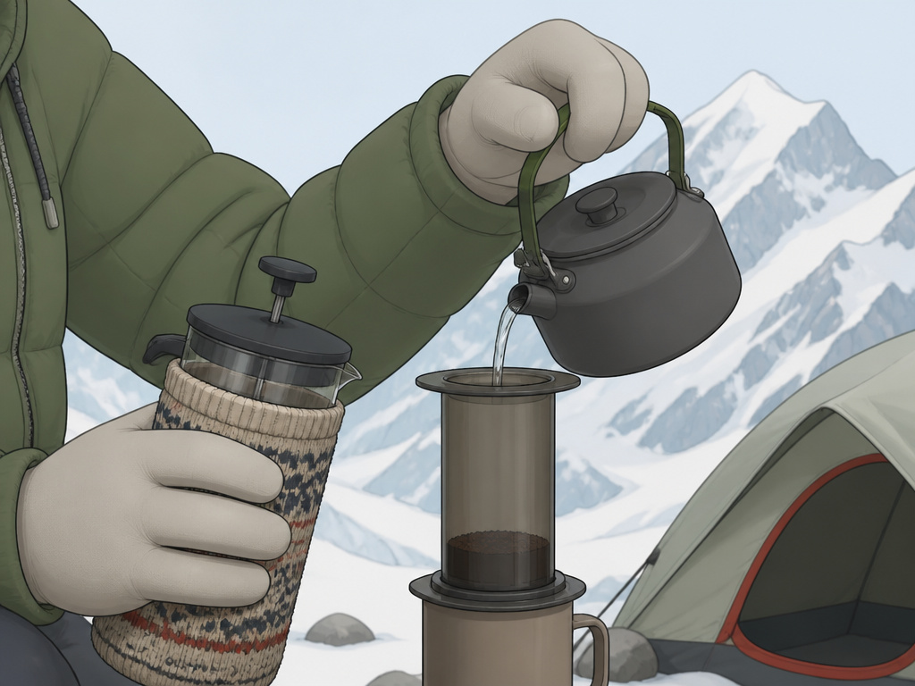 Camping coffee brewing adjustments for high altitude and cold weather