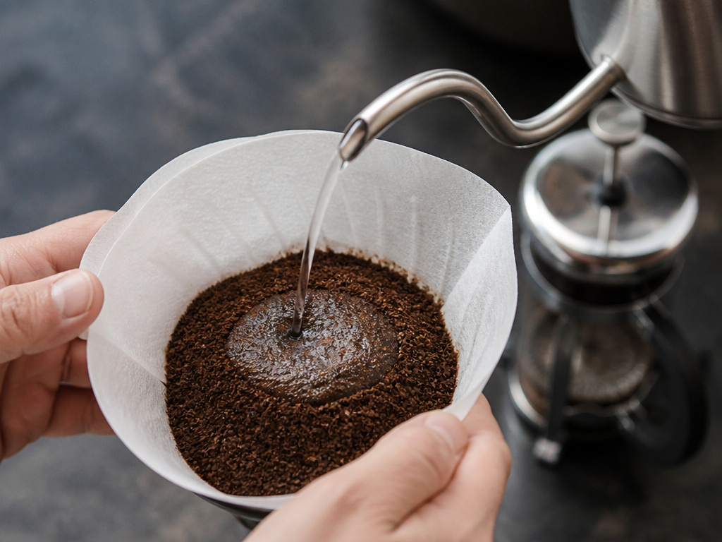 Using a paper filter for coffee to manage cholesterol levels