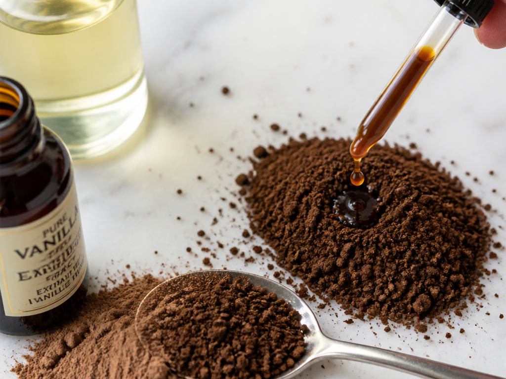 Improving instant coffee substitute with cocoa powder and blooming technique.