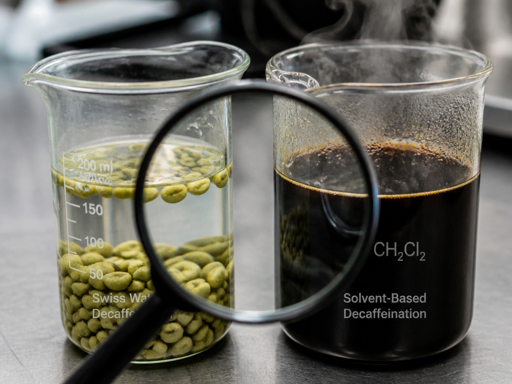 Swiss Water Process versus chemical solvent decaffeination methods comparison