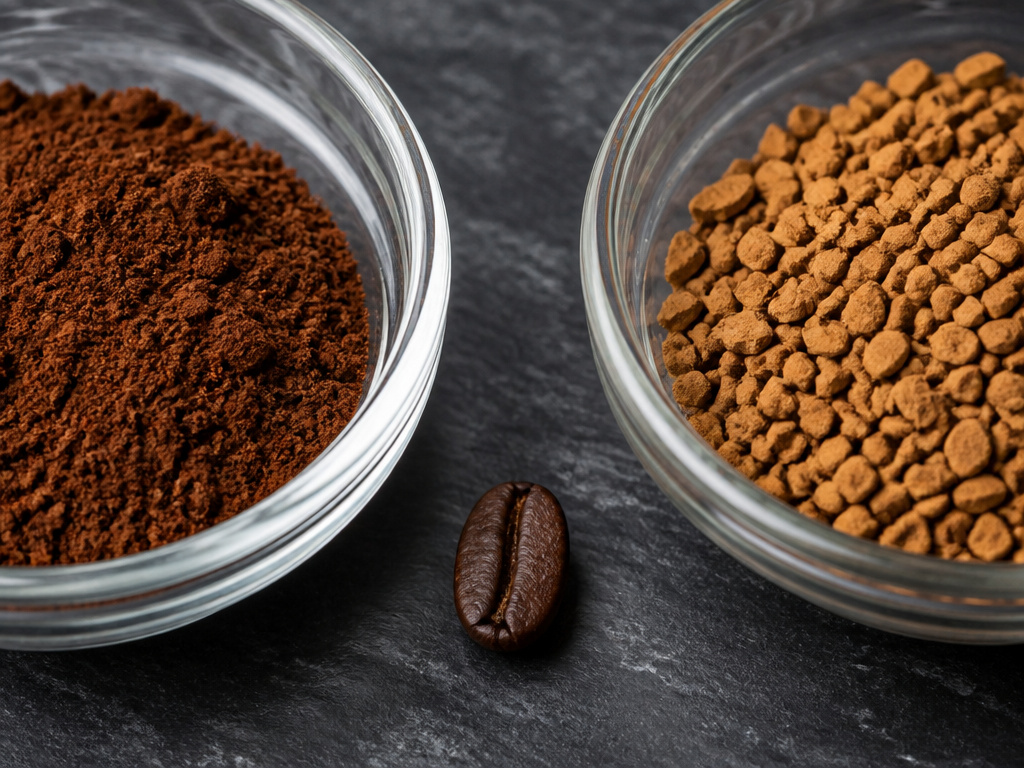 Espresso powder and instant coffee comparison for acrylamide content in baking.