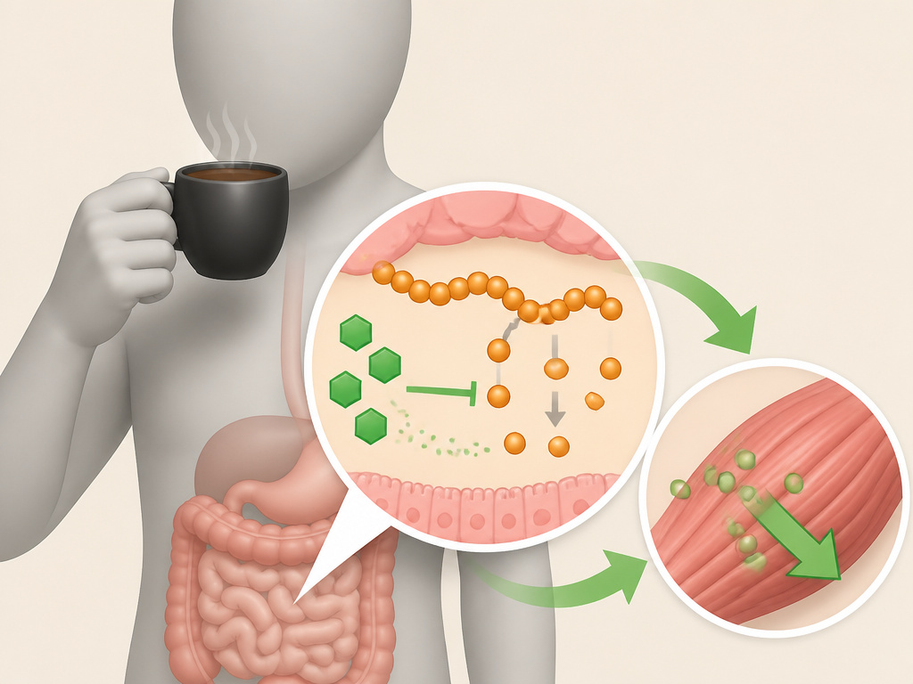 Chlorogenic acids in black coffee slowing carbohydrate absorption for blood sugar control