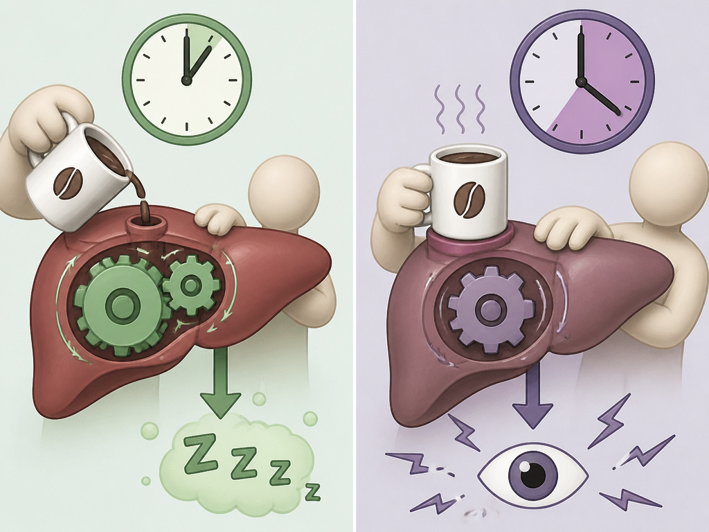 Fast versus slow caffeine metabolizer genetics determining coffee's effect on sleep