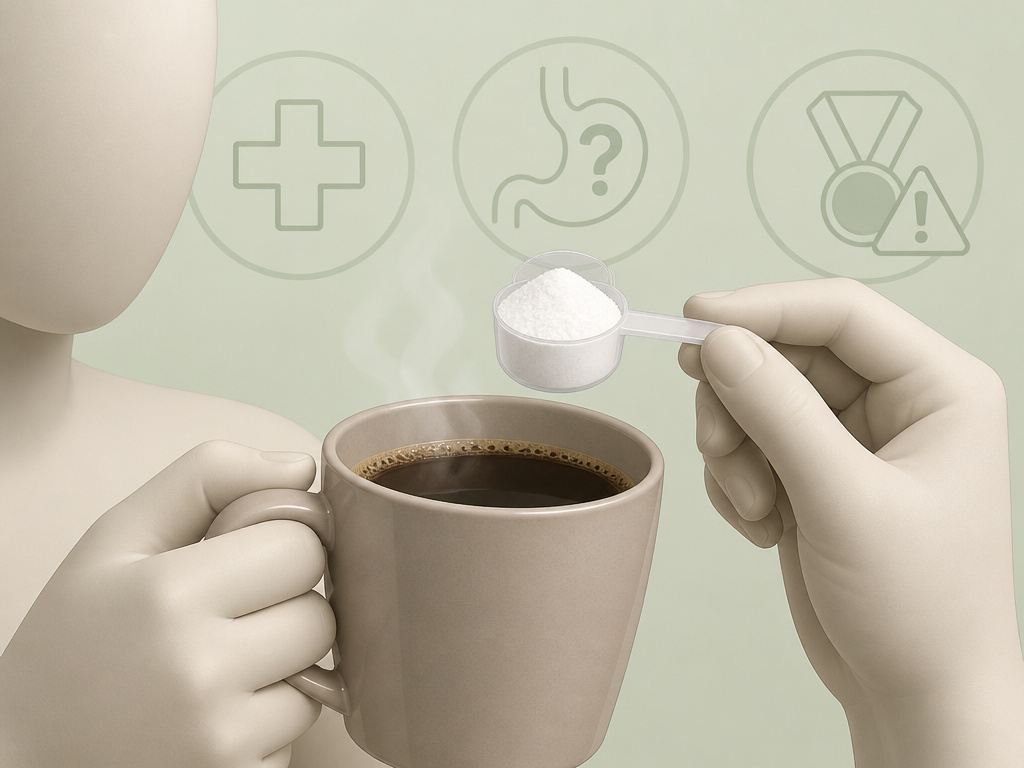 Creatine in hot coffee caution for kidney issues, digestion, and athletes