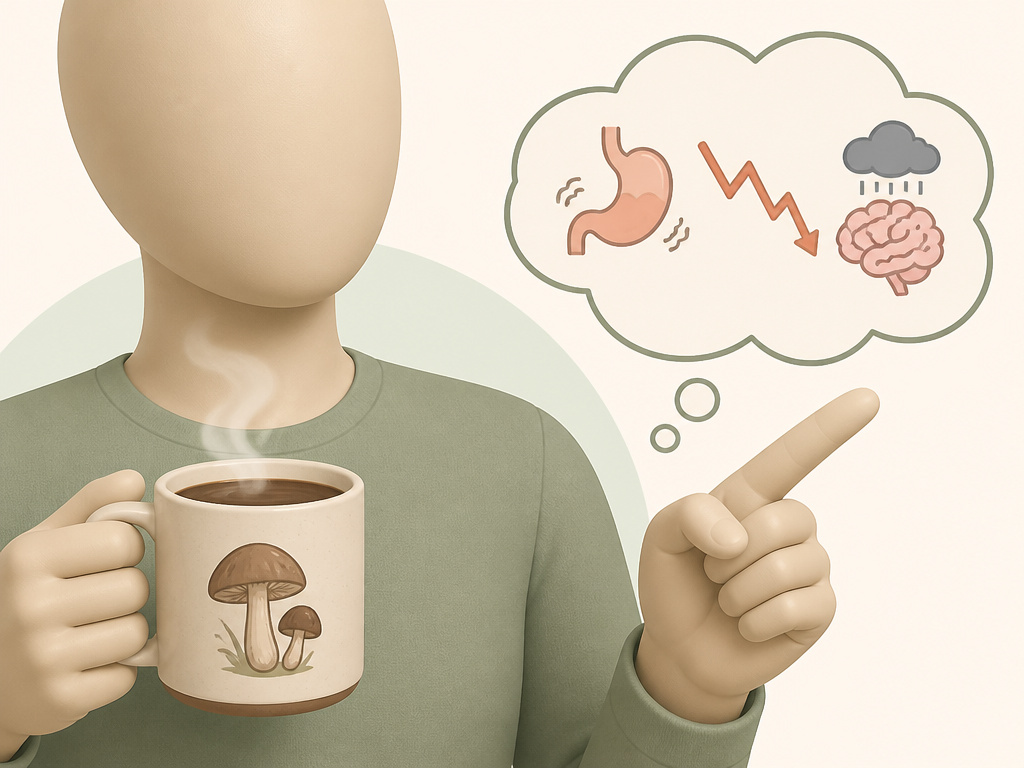 Body signals after drinking mushroom coffee during a fasting window
